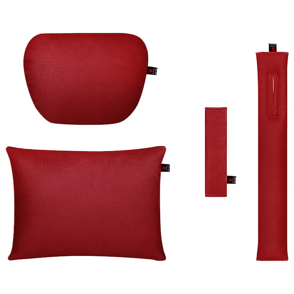 Красный комплект подушек в салон автомобиля 4 штуки