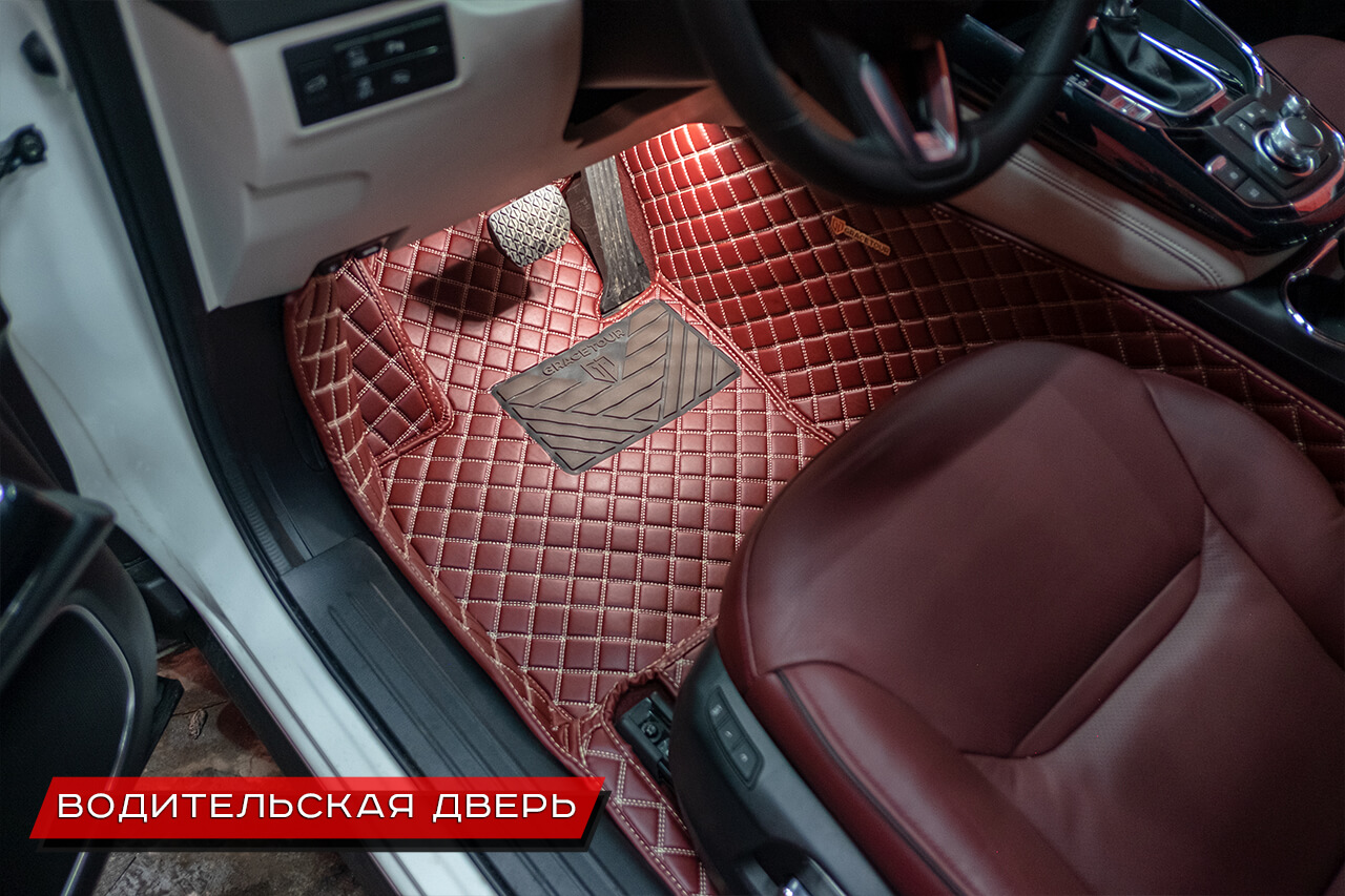 3D-коврики из экокожи Люкс для Mazda CX-9, водительская дверь