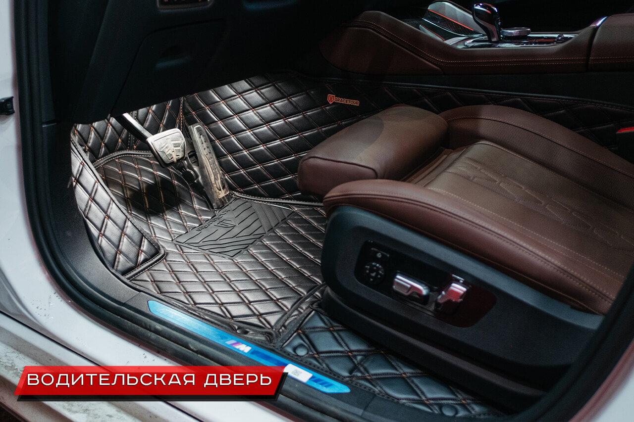 Водительский коврик из экокожи для BMW X6 G06