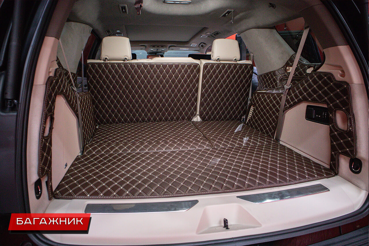 3D-коврики из экокожи для багажного отделения Cadillac Escalade