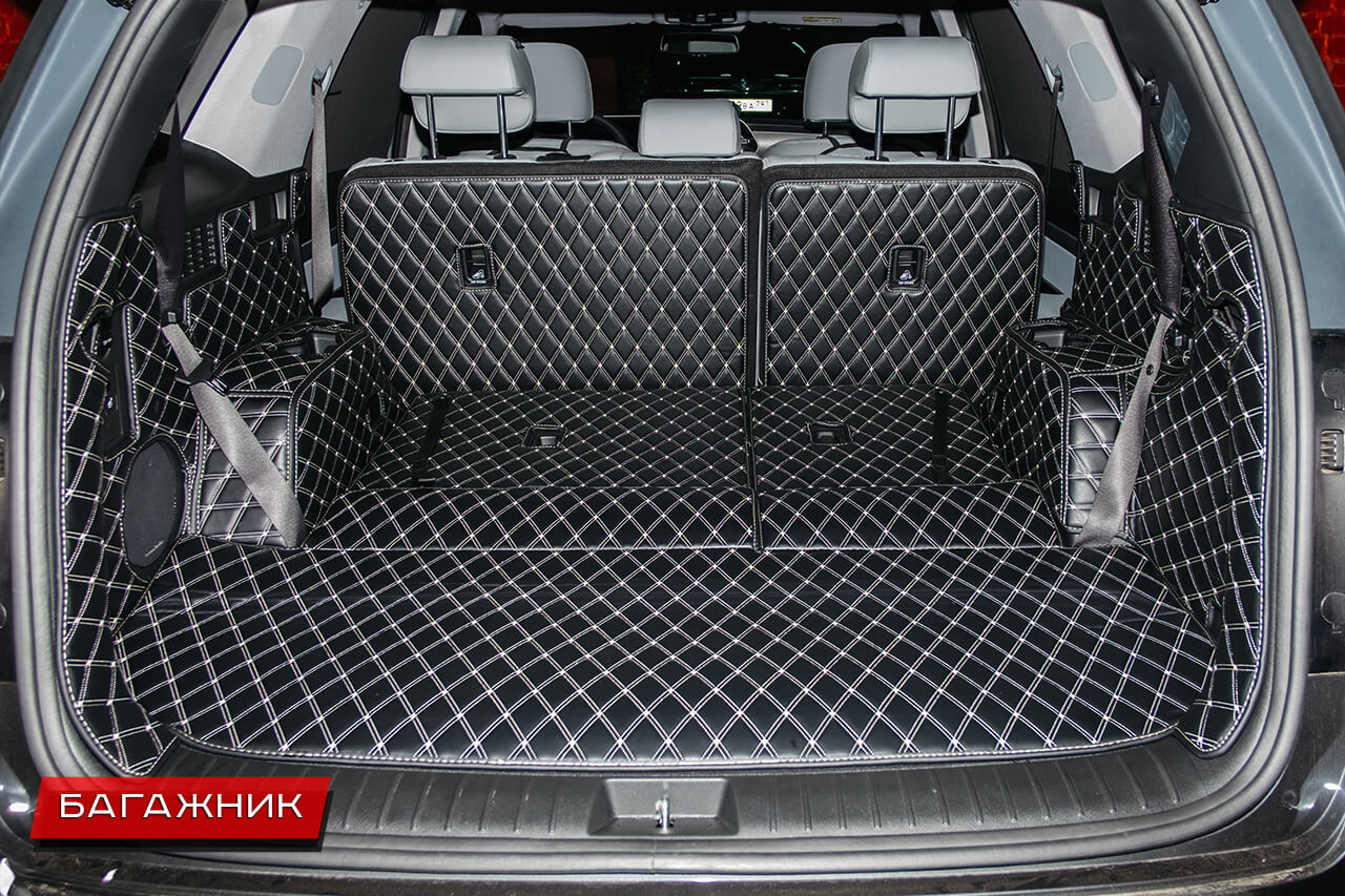 Автомобильные коврики 3D из экокожи в багажник Hyundai