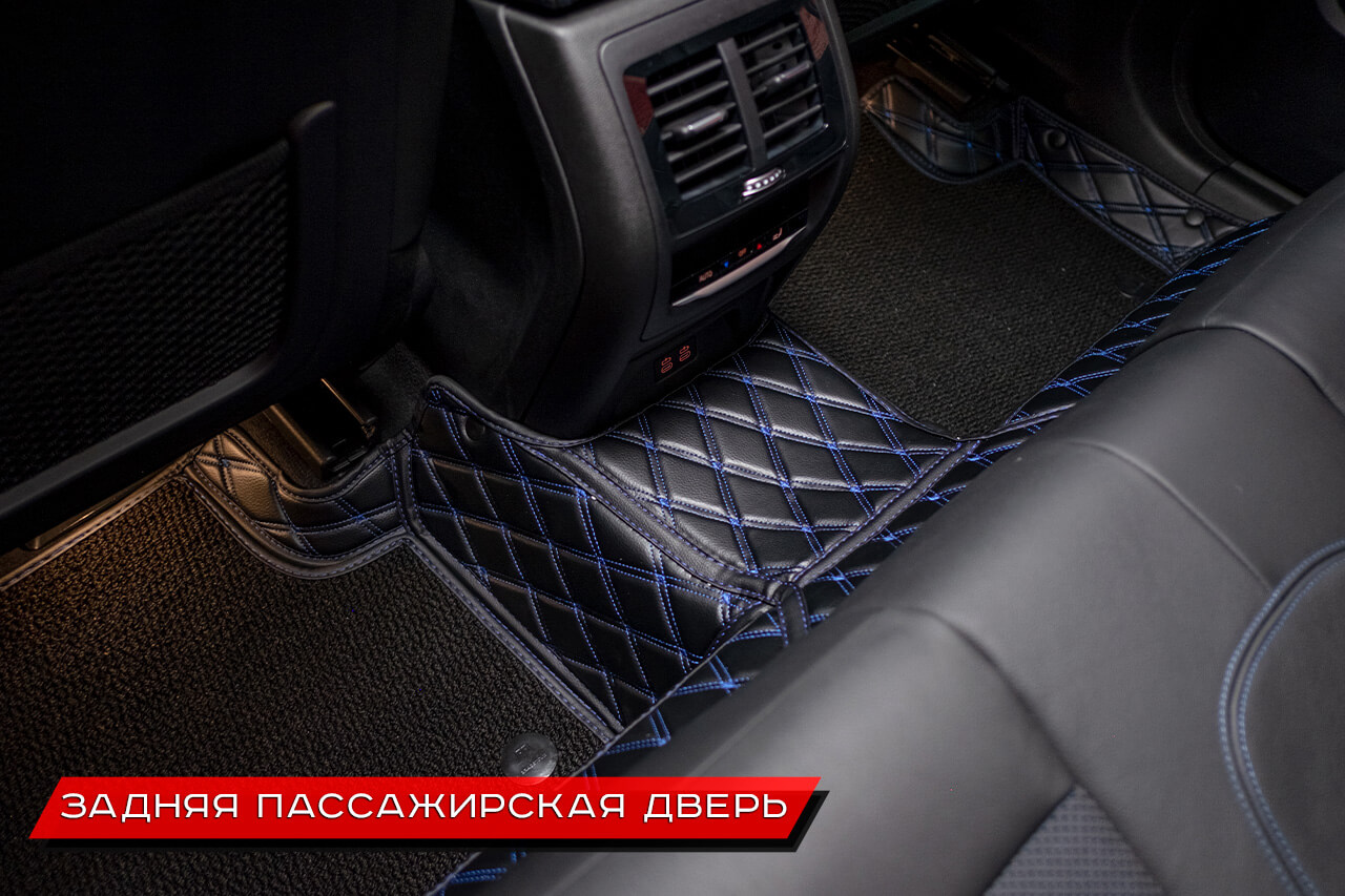 Автомобильные коврики из экокожи для BMW X3. Задняя пассажирская дверь